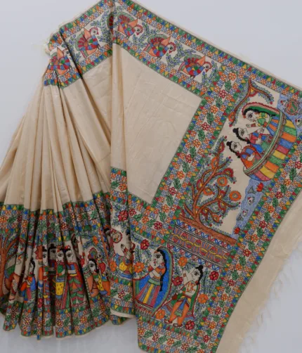 Mithila Painted Sarees & Handcrafted Art – Madhubani Collection
