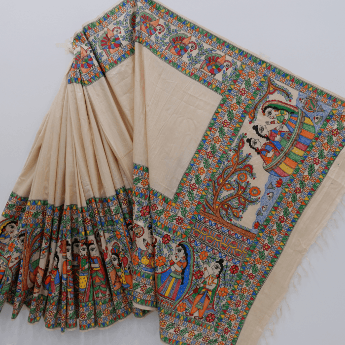 Mithila Painted Sarees & Handcrafted Art – Madhubani Collection