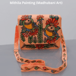Madhubani Magic Peach Sling – Hand-Painted & Handcrafted