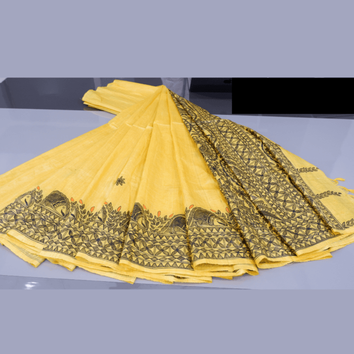 Mithilangan Handcrafted Madhubani Art Saree – Pure Desi Tussar Silk Elegance from Bihar