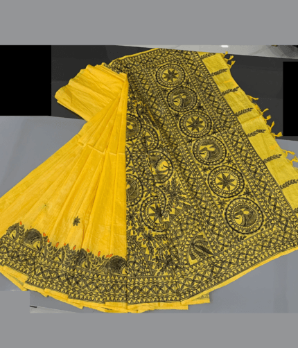 Mithilangan Handcrafted Madhubani Art Saree – Pure Desi Tussar Silk Elegance from Bihar